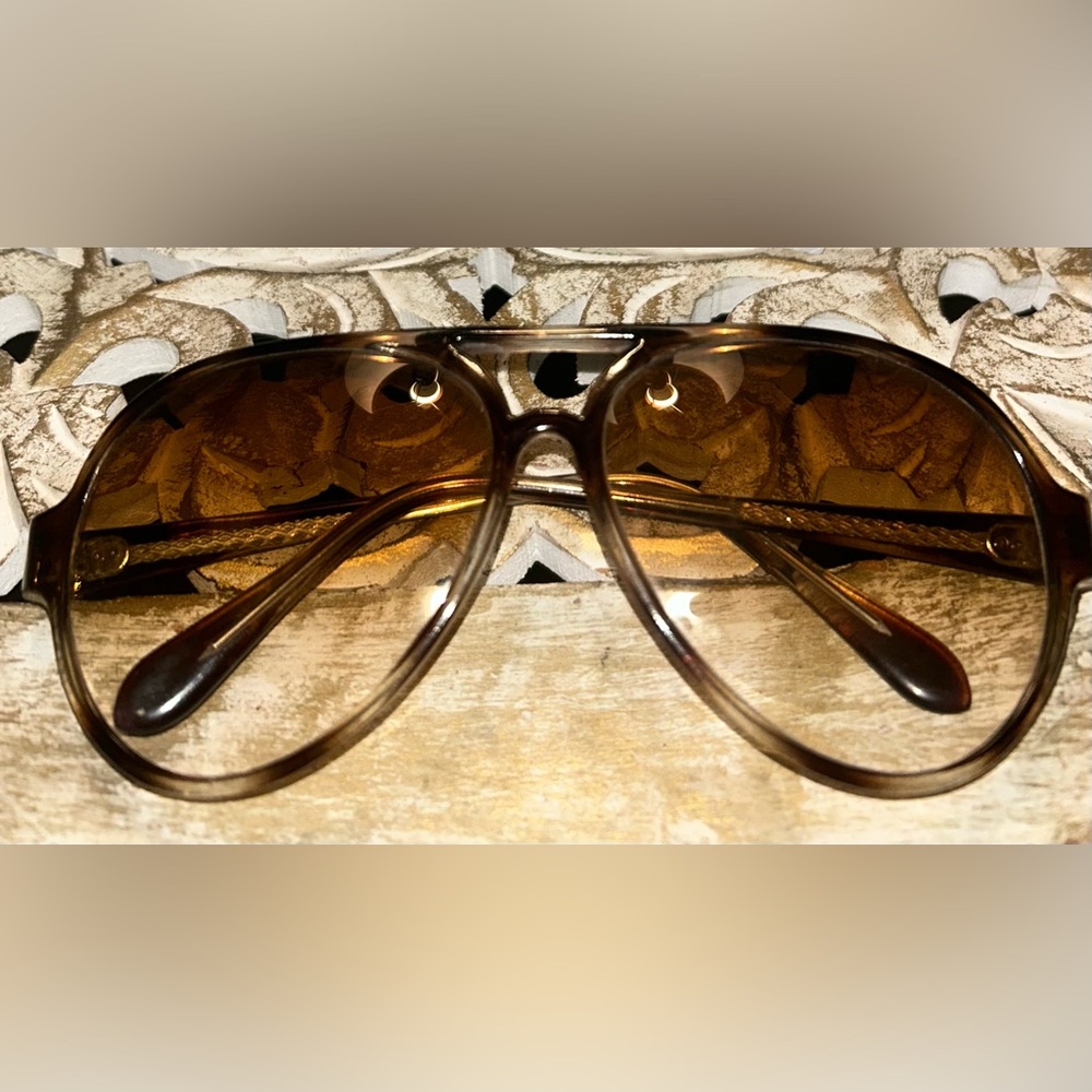 Vintage Brown Aviator Style Sunglasses